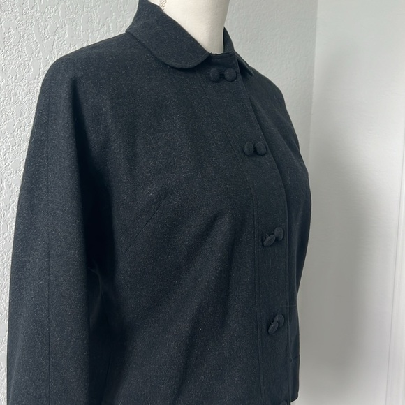 Vintage Double Breasted Charcoal Gray Jacket - Picture 6 of 9